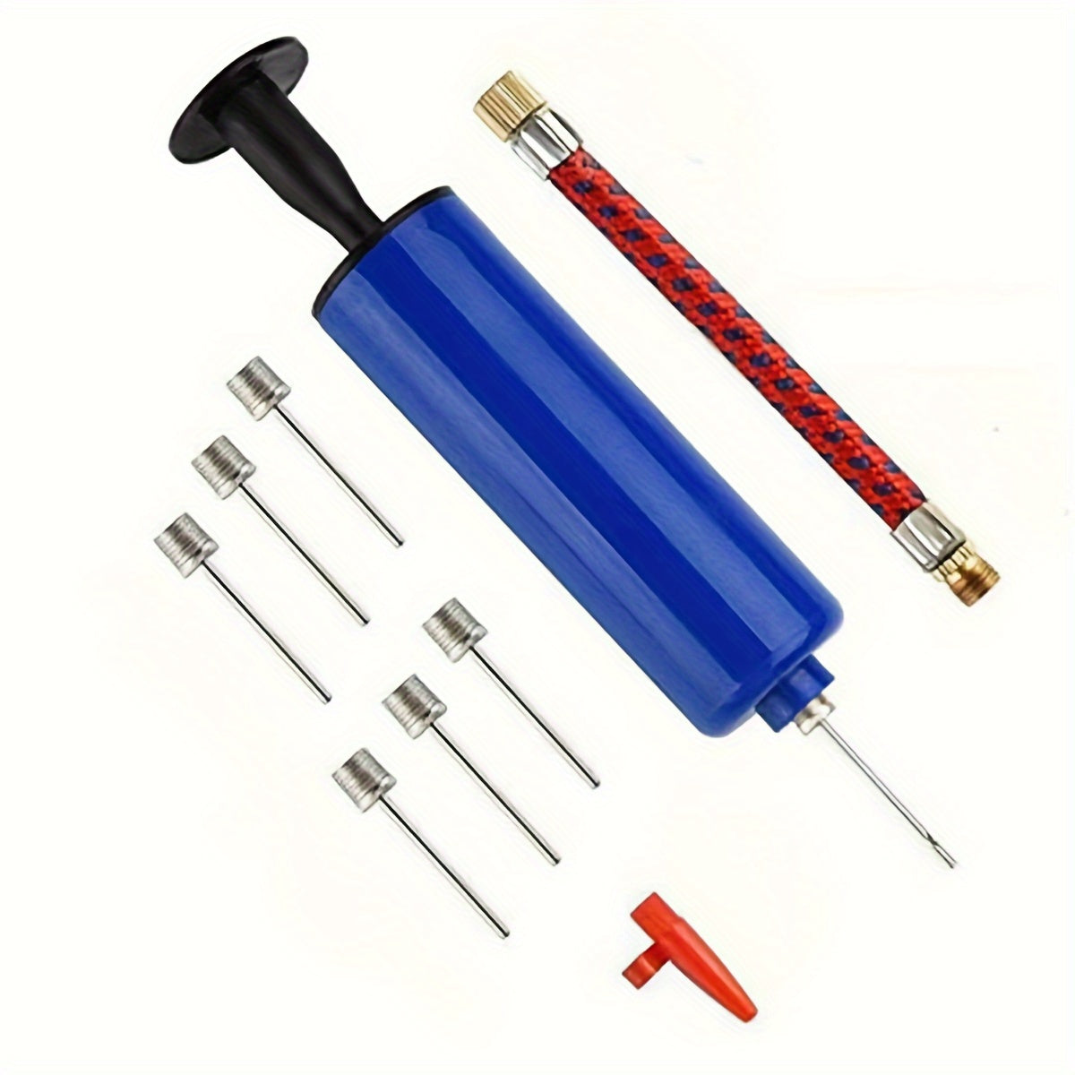6pcs Portable Ball Pump Kit Inflates Balls Bikes Needle Nozzle Extension