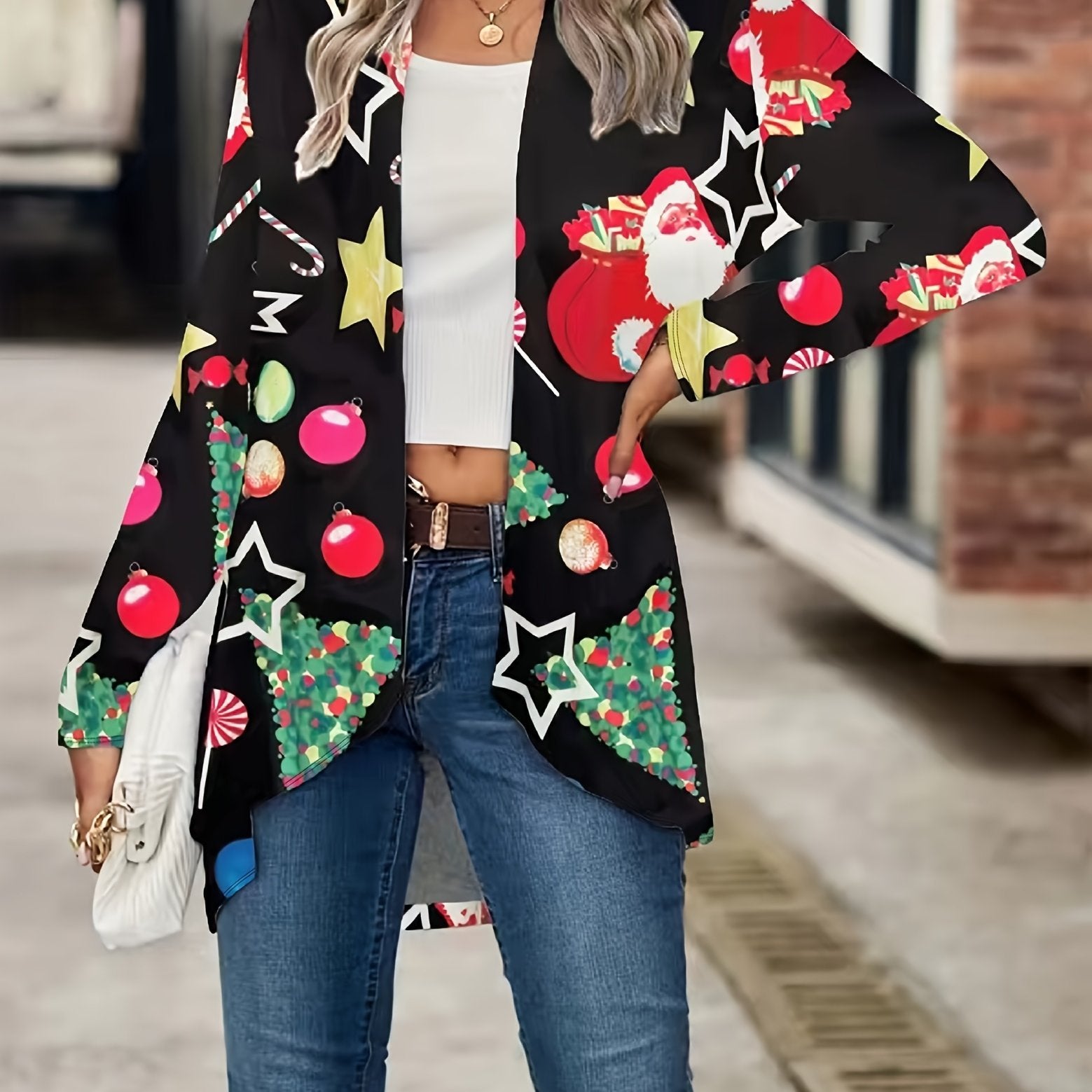 Christmas Cardigan Women's Graphic Print Cardigan