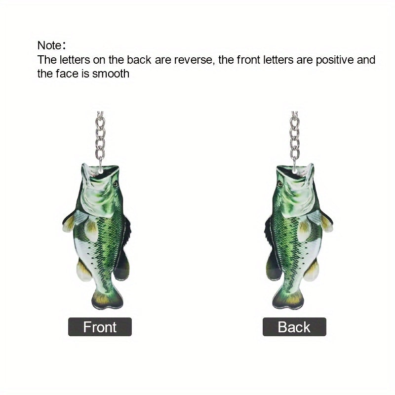 Bass Acrylic Mini Keychain Pendant For Fishing Enthusiasts Car Key Decoration