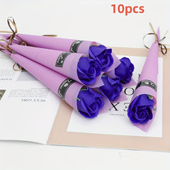 10pcs Gift Soap Flower Rose Single Bouquet Small Gift