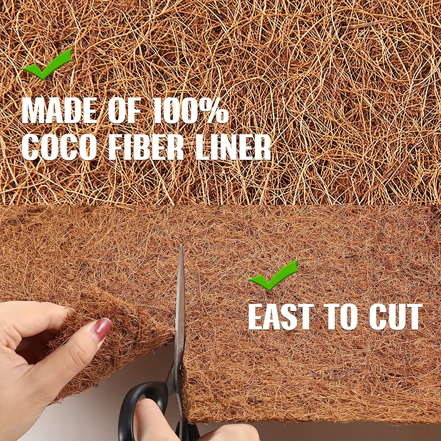 Coconut Liners for Planters - Window Boxes, Flower Baskets, Garden Decor