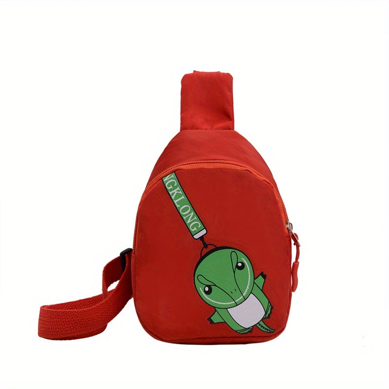 Kids Dino Chest Bag Coin Purse Satchel Travel Hiking Shoulder Daypack