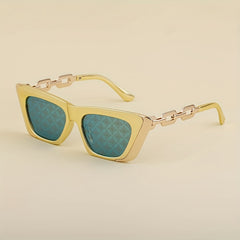 Personality Chain Sunscreen Sunglasses Cat Eye Sunglasses