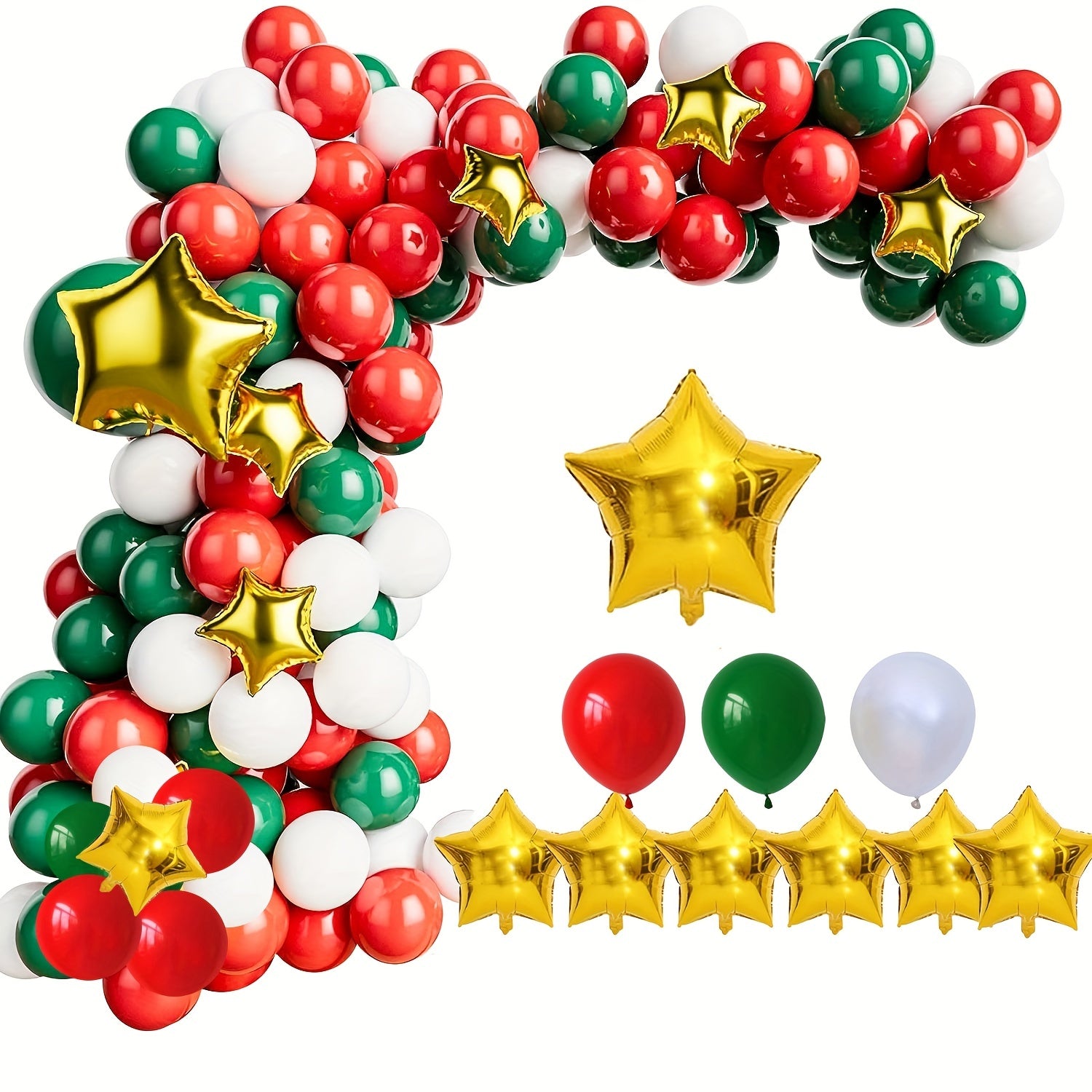 130pcs Christmas Balloon Wreath Set for Christmas Parties and Decorations