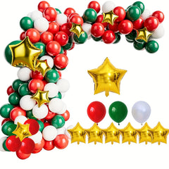 130pcs Christmas Balloon Wreath Set for Christmas Parties and Decorations