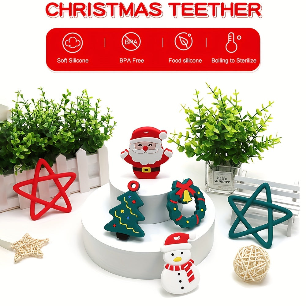 Silicone Christmas Teether For Baby Boys And Girls