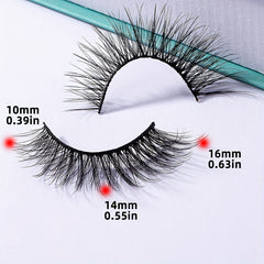 5 Pairs Cat Eye False Lashes Fluffy Soft Cross Manga Wispy Eyelashes