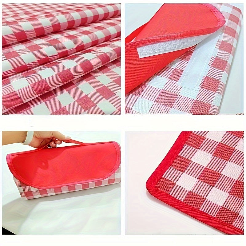 Thickened Outdoor Picnic Mat Portable 600D Oxford Plaid Picnic Cloth
