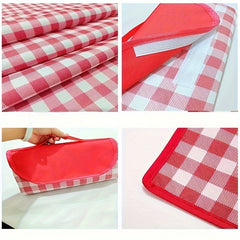 Thickened Outdoor Picnic Mat Portable 600D Oxford Plaid Picnic Cloth
