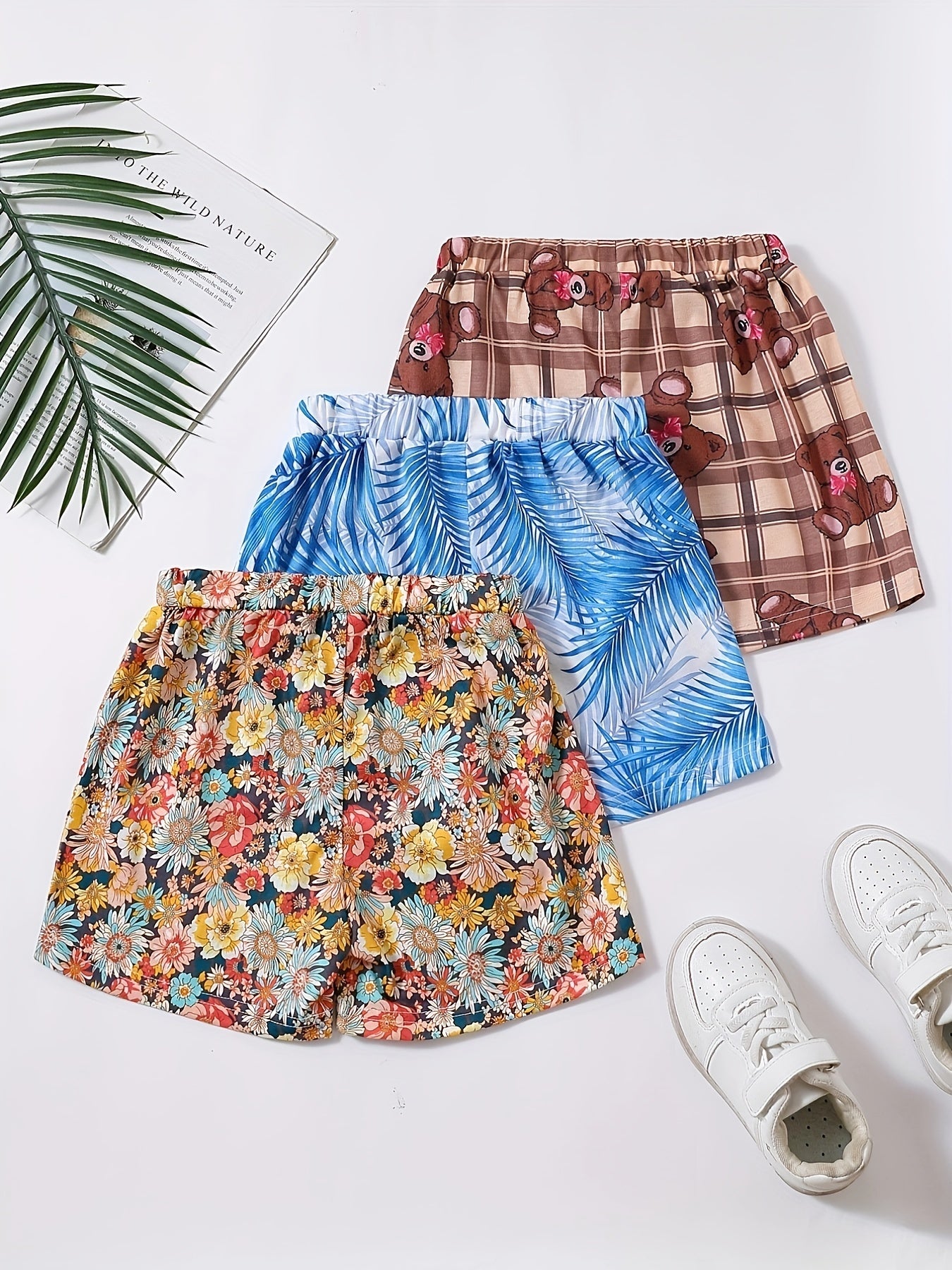 Girls' Hawaiian Style Beach Shorts Set
