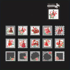 30pcs Vintage Flowers Stickers Lace Decal Collage Art Supplies Diy Paper