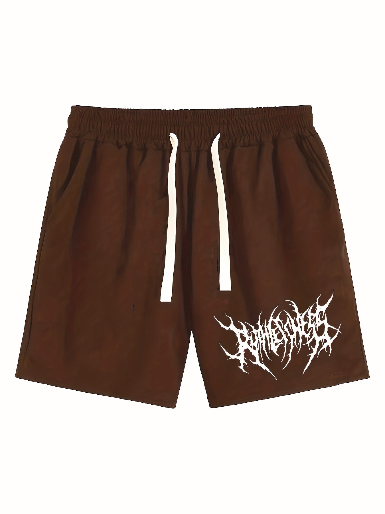 Abstract Thorns Letter Print Men's Shorts