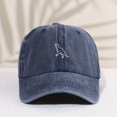 Kids Dino Embroidery Baseball Cap Sunshade Hat