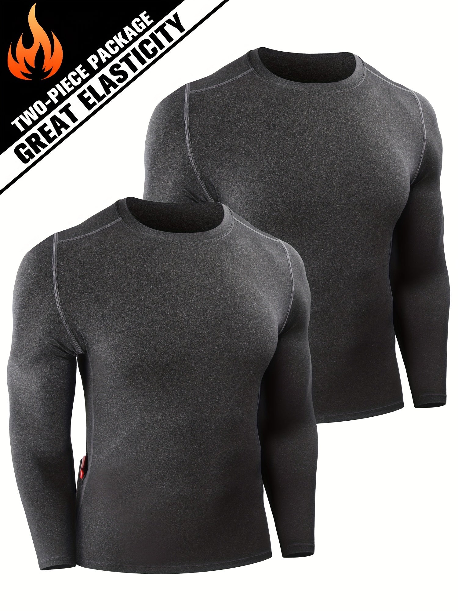 Men's Compression Long Sleeve T-Shirt High Stretch Quick Dry Fitness Training