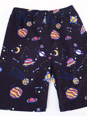 Kids Astronaut Print Pajama Set Short Sleeve Top & Shorts