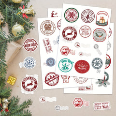 50pcs Christmas Vintage Santa Claus Stickers Party Sealing Stick
