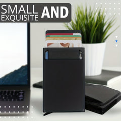 Men's Aluminum RFID Credit Card Holder Automatic Pop up Bank Card Box