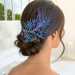 Bohemian Bridal Headpiece with Fireworks Rhinestone Encrusted High Resin