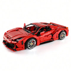 3380pcs Red Sports Car Building Block Model - Perfect Birthday Christmas Gift