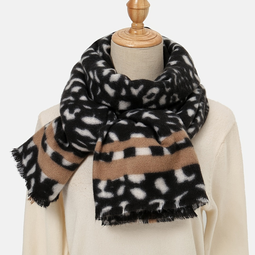 Leopard Shawl Scarf Vintage Large Casual Wrap Soft & Comfortable