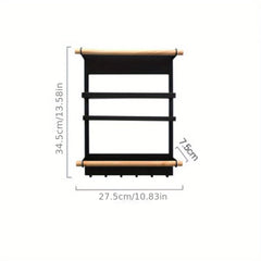 Magnetic Spice Rack with Paper Towel Holder Kitchen Storage