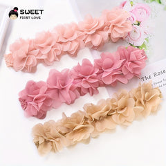 Soft Chiffon Flower Elastic Headband for Baby Girls