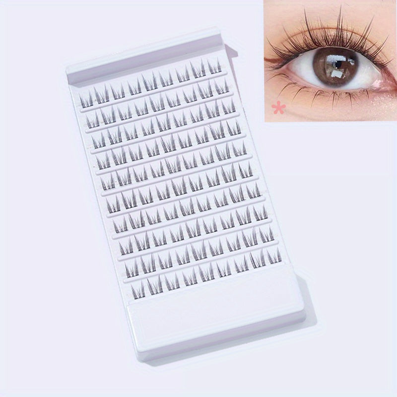 90pcs Cluster Eyelashes Fish Tail False Eyelashes 9 15mm Mix Tray