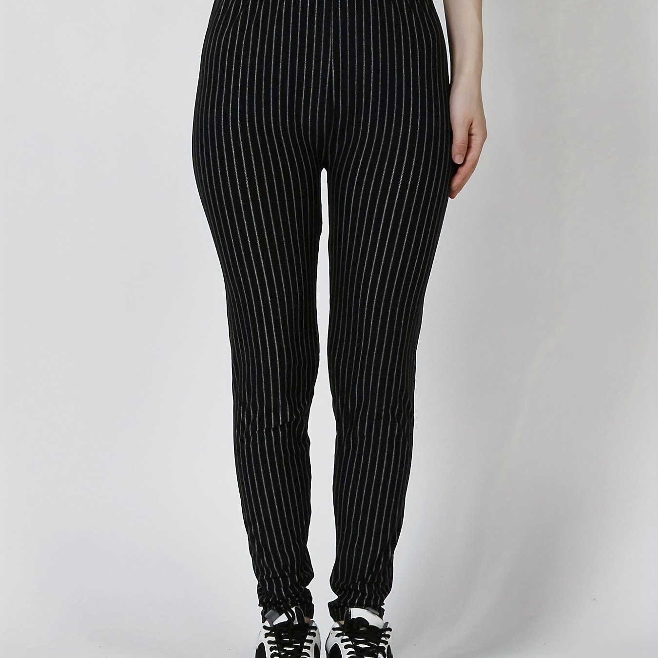 Striped Skinny Leggings Casual Stretchy Leggings Women's Clothing