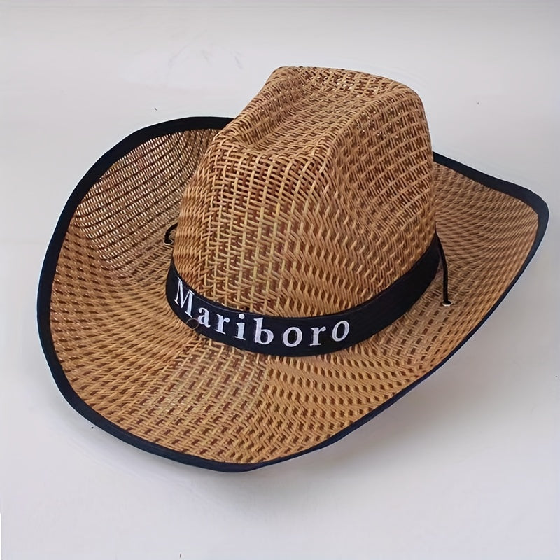 Men's Western Cowboy Hat Sun Visor Straw Hat Fishing Hat