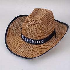 Men's Western Cowboy Hat Sun Visor Straw Hat Fishing Hat