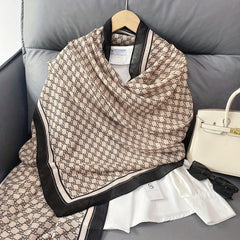 Large Geometric Pattern Print Scarf Casual Shawl