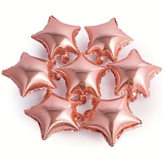 10pcs Star Shaped Foil Balloons for Christmas, Wedding, Birthday Decor