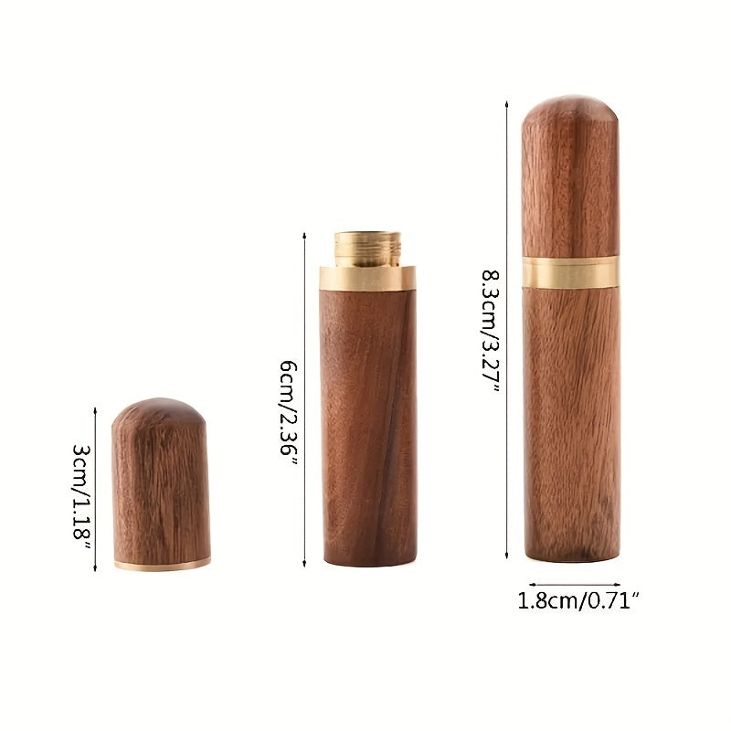Wooden Needle Holder Sewing Storage Tube