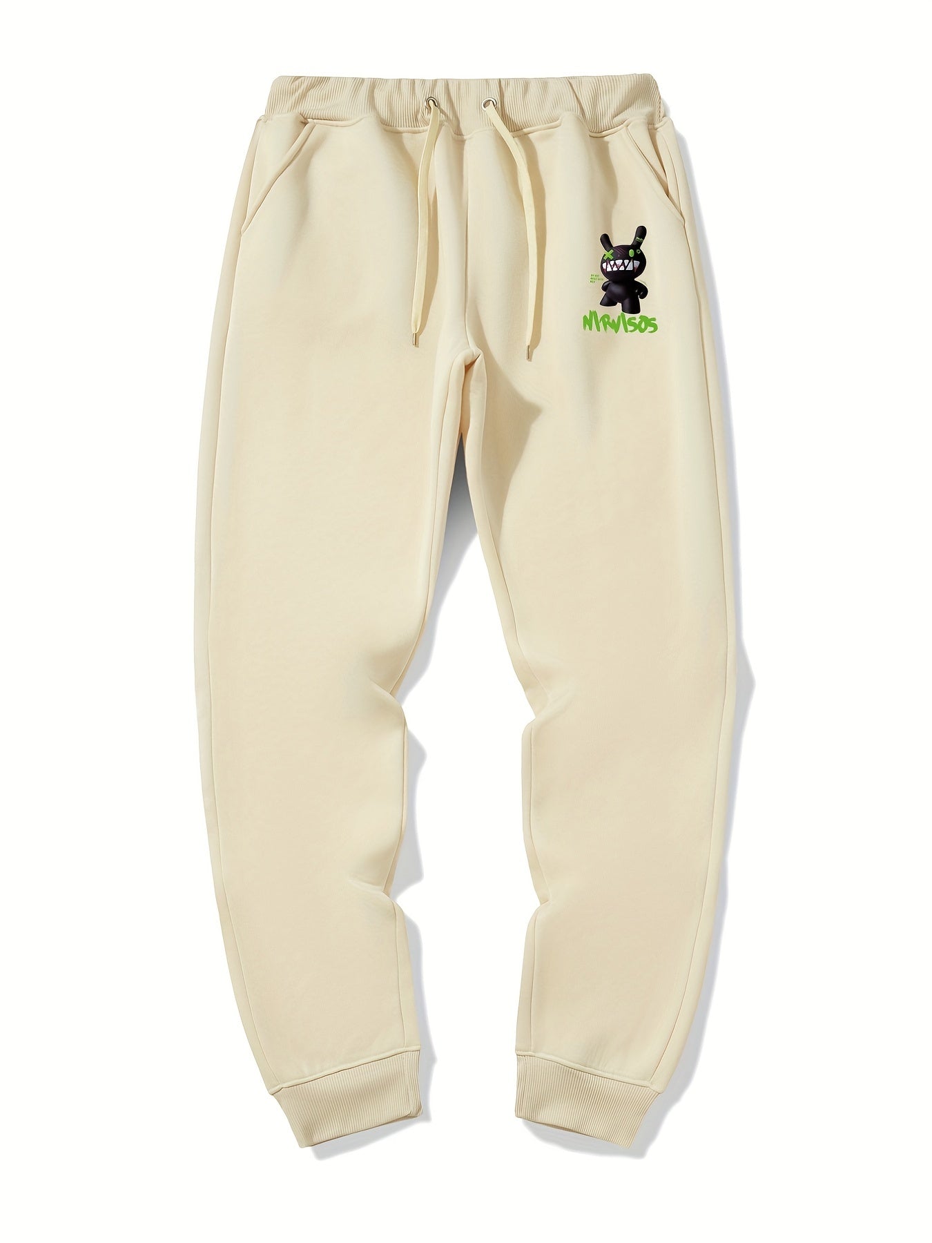 Cartoon Print Men's Drawstring Sweatpants With Pockets