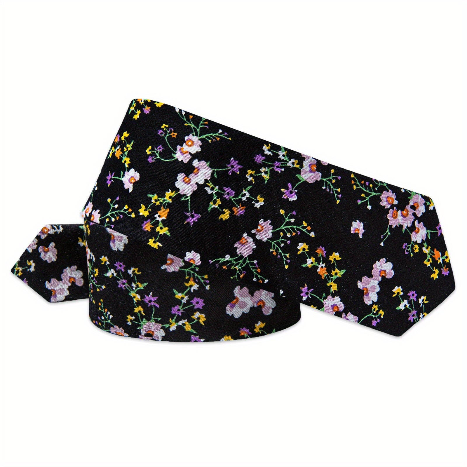 Silk Floral Necktie For Men Jacquard Woven Tie Multicoloured