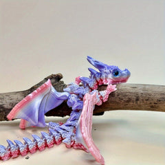 3D Printed Rainbow Dragon Statue Home Decor
