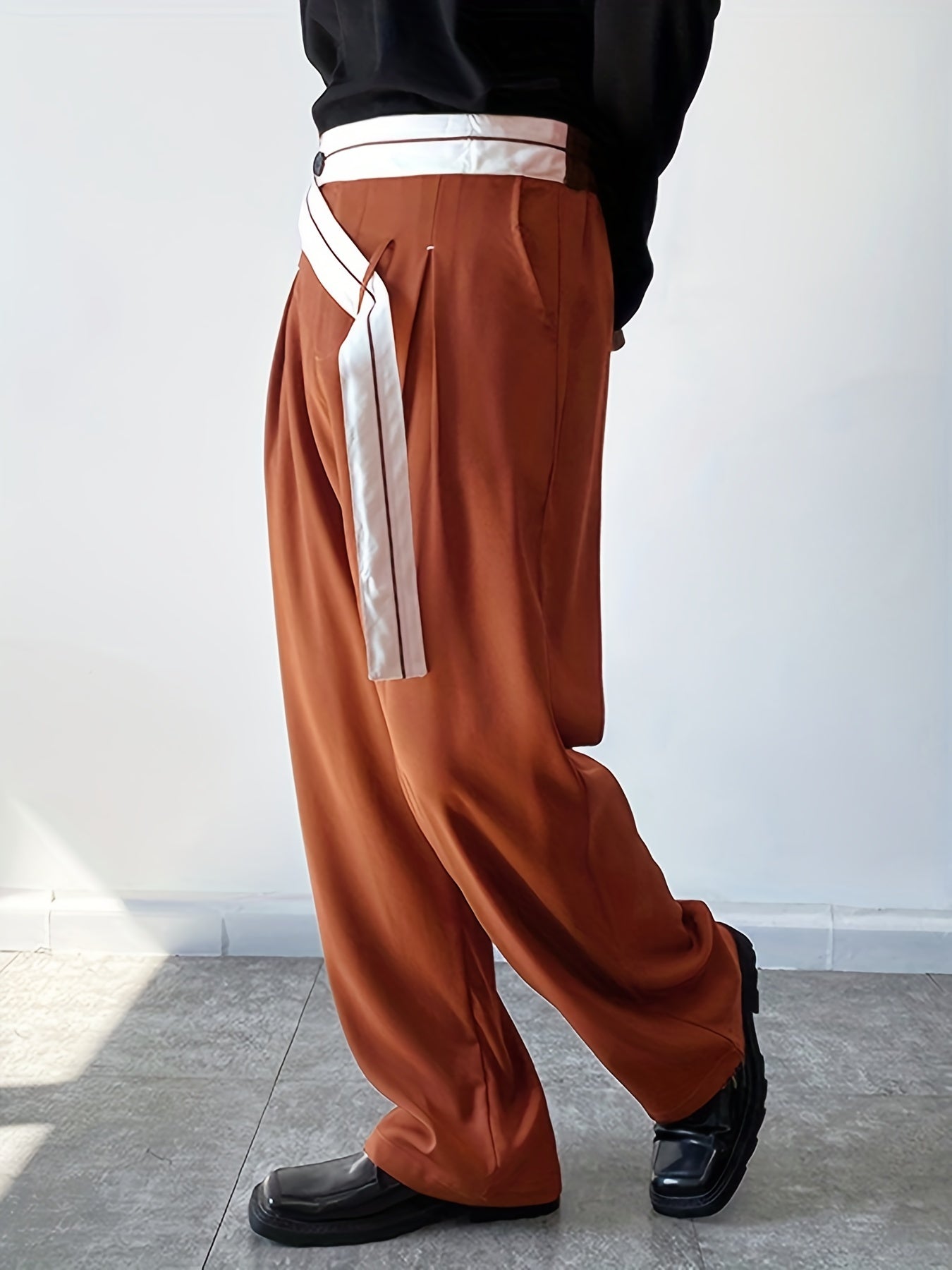 INCERUN Wide Leg Baggy Casual Pants Men Harajuku Style Sweatpants