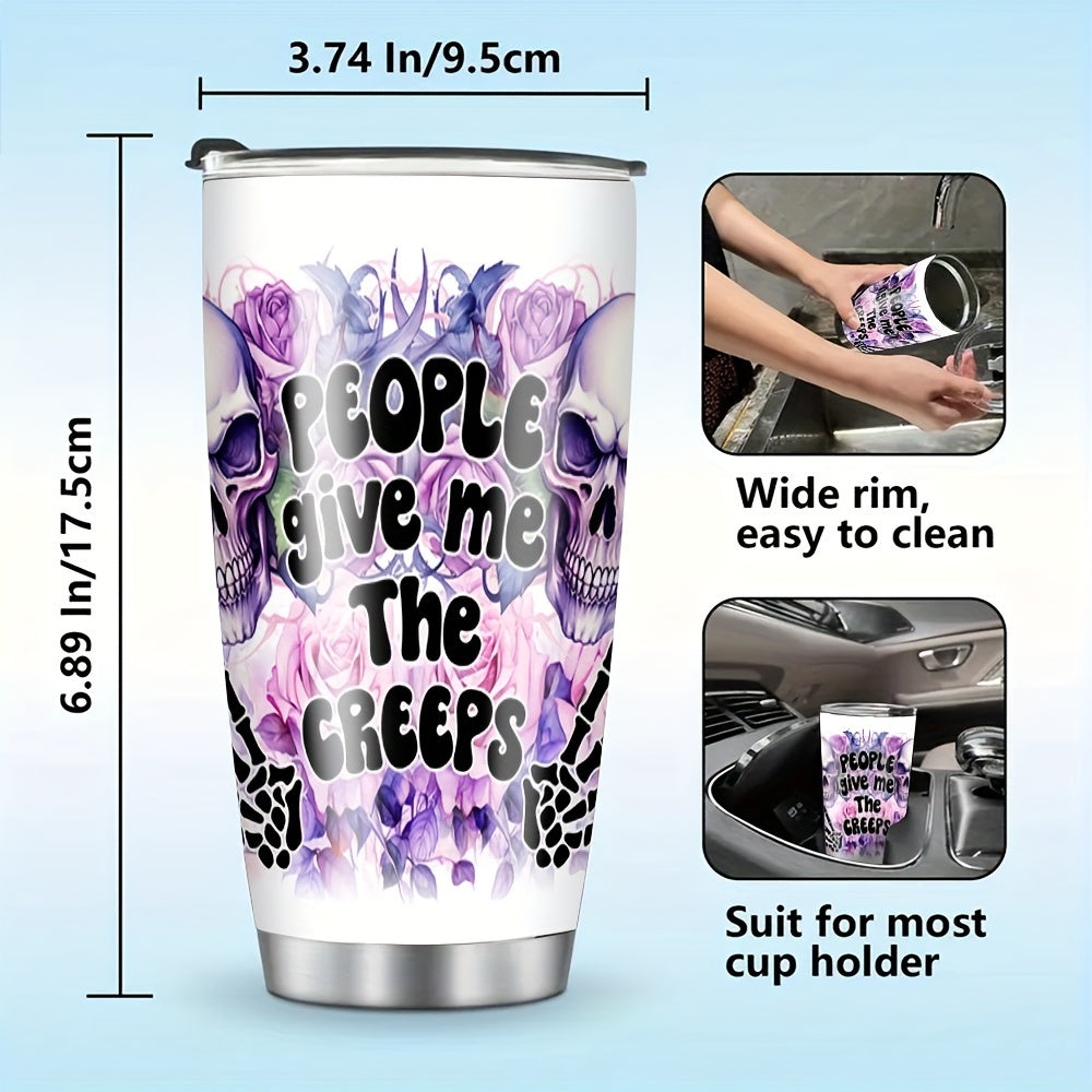 590ml Stainless Steel Water Cup Insulated Leakproof Bottle for Outdoor Sports