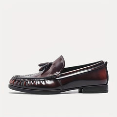 Men's Leather Loafer Shoes Lightweight Slip On Sneakers
