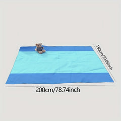Stripe Print Picnic Blanket Waterproof Lightweight Pad Hiking Park Camp
