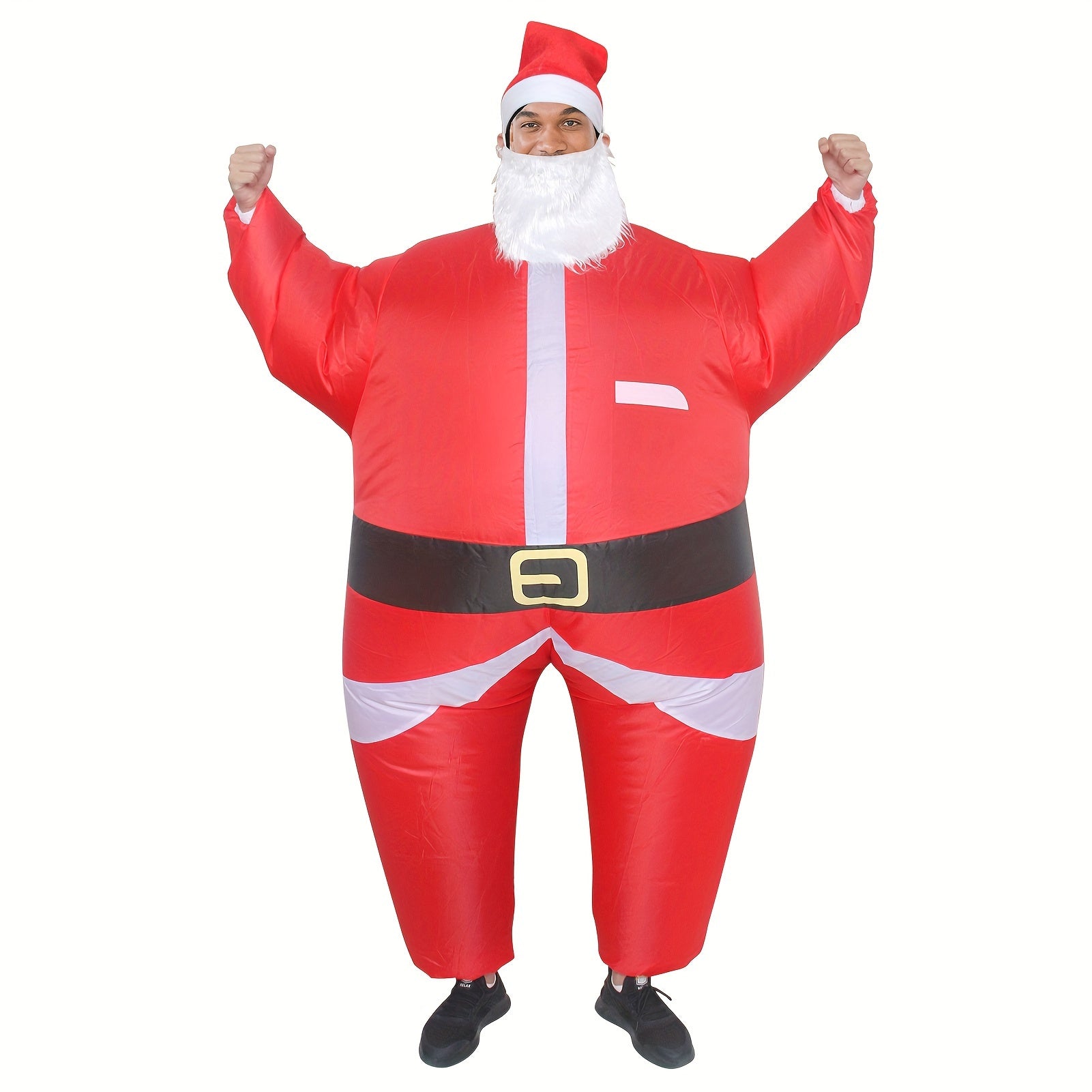 Inflatable Santa Claus Costume Holiday Cosplay Party Outfit