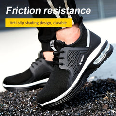 Men's Breathable Mesh Work Sneakers Anti Slip Knit Sneakers