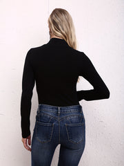 Slim Fit Turtle Neck Bodysuit for Women