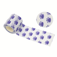 4pcs Cartoon Pattern Pet Self Adhesive Bandage Rolls Vet Tape For Cat And Dog