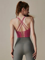 Criss Cross Tank Top Sleeveless Yoga Workout Top