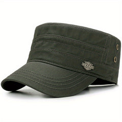 Iron Label Flat Top Hat Shield Label Hat