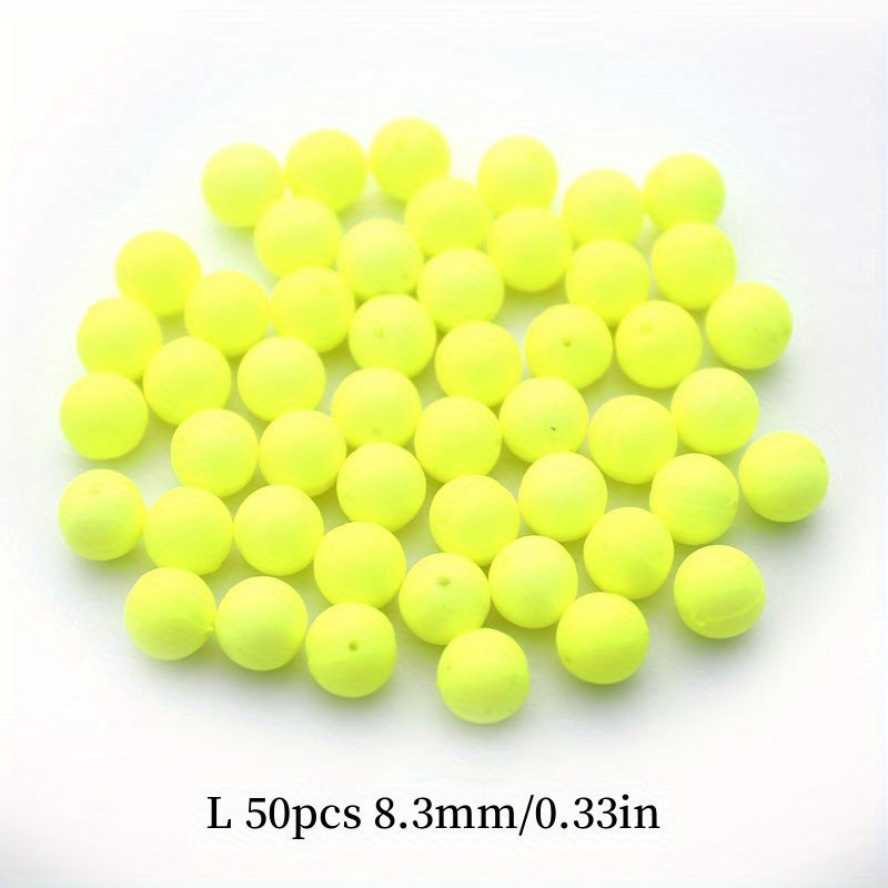 50pcs Fishing Floats Fluorescent Bobbers Foam Balls - Fishing Tackle