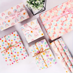 Birthday Wedding Gift Wrap Set - 10 Sheets