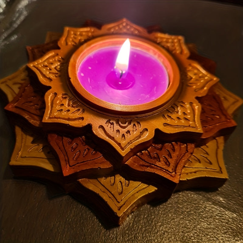 Retro Candlestick Silicone Mold DIY Irregular Flower Storage Mold