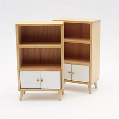1:12 Dollhouse Wooden Display Cabinet Model Furniture Bookshelf Props